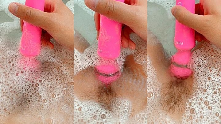 Whiptrax pleasure herself with a vibrator in the jacuzzi
