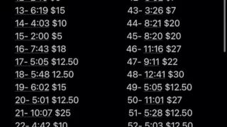 for those of you guys asking for my price list here it is(lexiegrll)