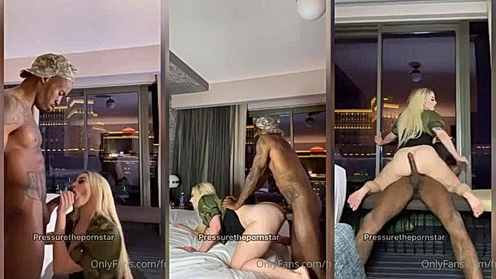 Pawgemily is getting banged really hard in doggystyle by some black dude