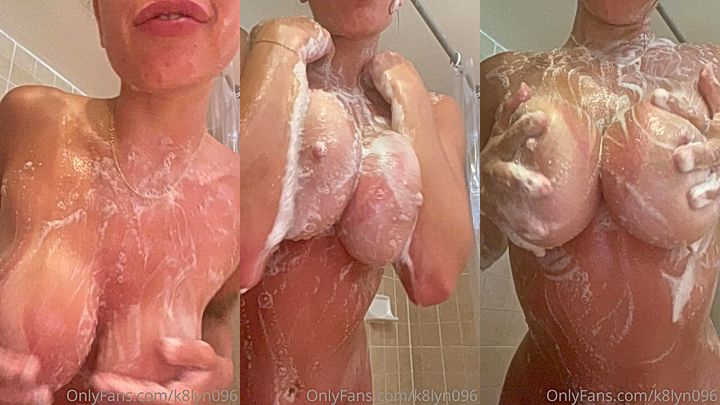 onlyfans model K8lyn096 teasing vido in the shower