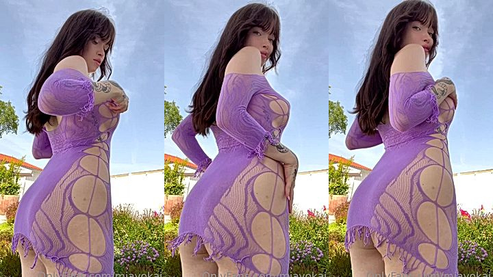 Mia Yokai shows off her amazing body in her sexy looking lingerie