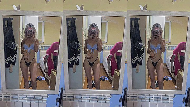 nattyprincessx shows off her amazing body in the dressing room