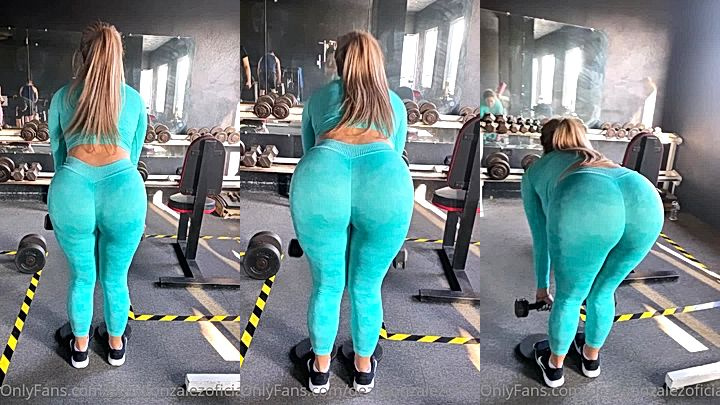 Dezii Gonzalez did some squating in the gym