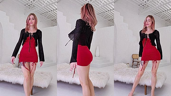 hot chick shows off her amazing body