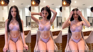 Hannah Grape shows her nice looking boobs beneath her transparent bra