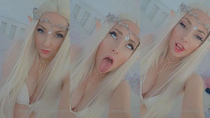 Milkimind gives a freaky tease to her onlyfans