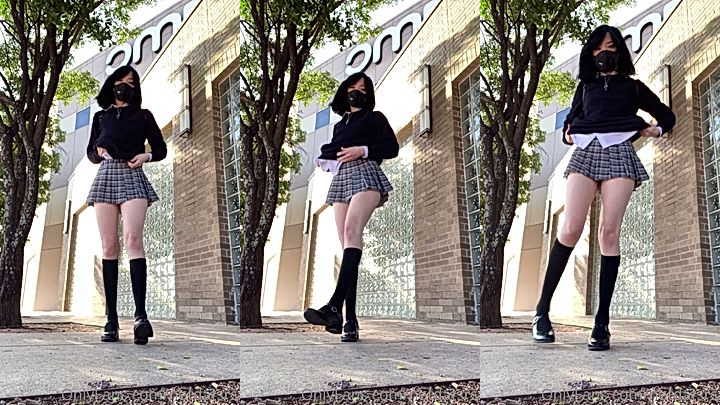 onlyfans model Notdatsrs dressed as an highschool student