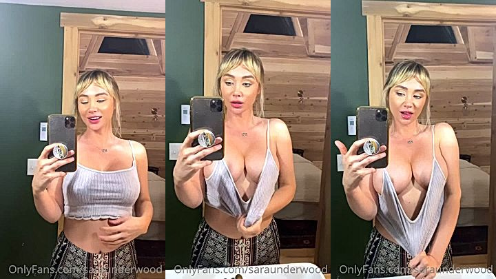 sexy model Sara Underwood shakes her big tits