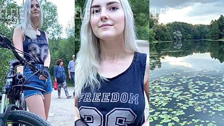 Eva Elfie show her amazing tities outdoor