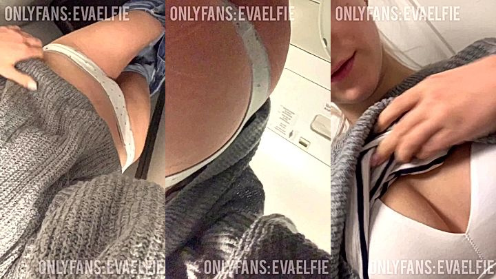Eva Elfie is having a great time pleasing her fans
