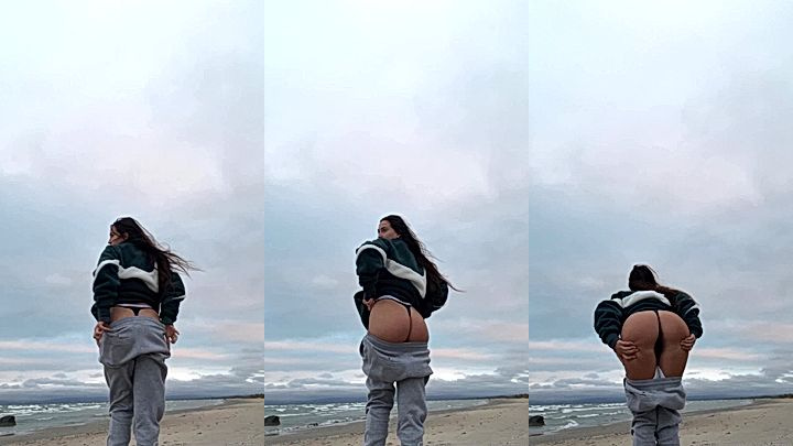 onlyfans model took of her pants on the beach(CeCe rose)