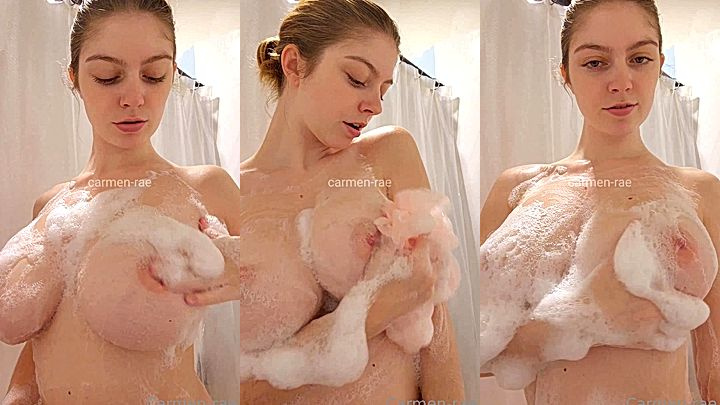 Carmen Rae show off her amazing body tits in the shower