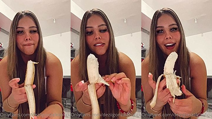 Dezii Gonzalez sucked the banana like a dick