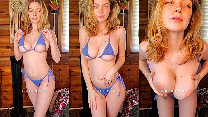 Carmen Rae shows off her nice looking tits