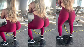 hot model Dezii Gonzalez goes to the gym