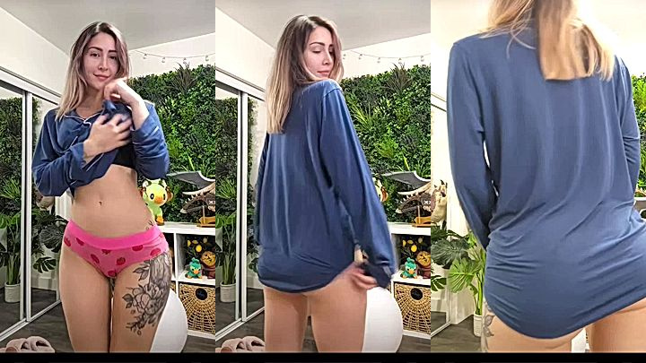 leaked onlyfans model Luxlo shows herbig ass in her pink  sexy panties