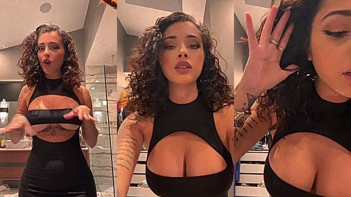 Malu Trevejo cant help but tease her onlyfans subscribers with her big tits