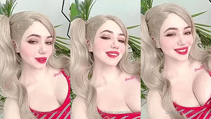 sexy onlyfans model (Alina Becker) rubs her big boobs