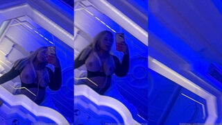 hot model Dezii Gonzalez makes mirror video of her big tits