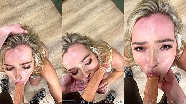 OMGCosplay sucks on a huge cock