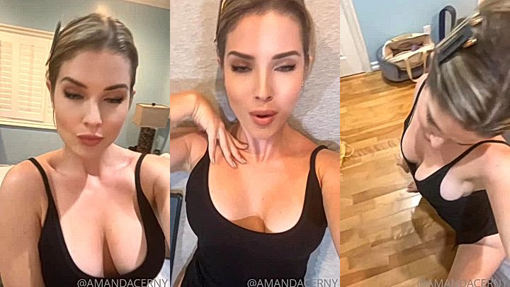 Amanda Cerny is happy showing her grea tits to her fans
