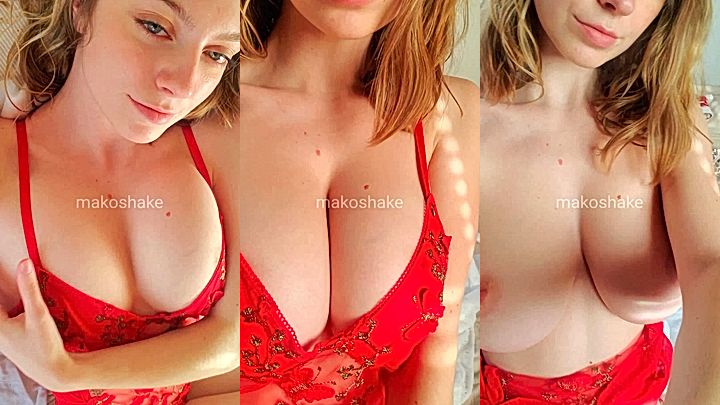 Carmen Rae in her red bikini shows off her amazing titties leaked onlyfans video