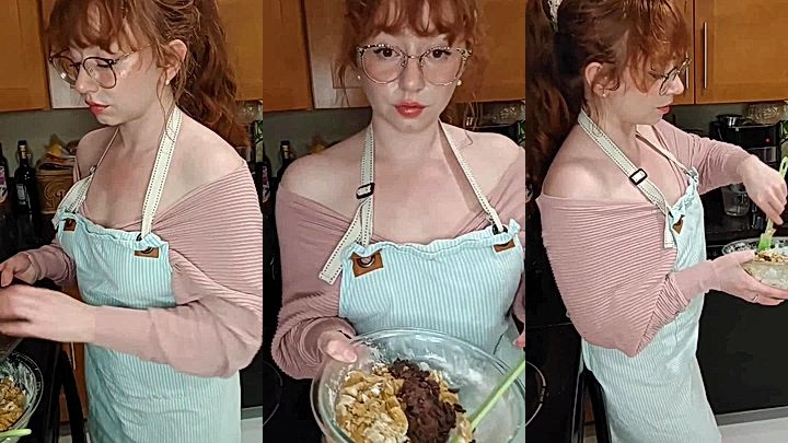 MandyFrizzle turns on her fans while cooking leak