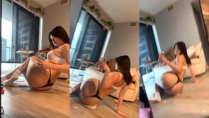 Diakimeko showcases her fat ass on the mirror onlyfans leak