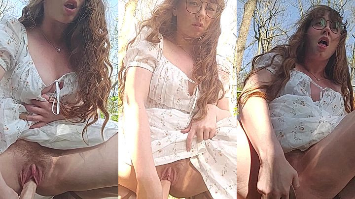 hot chick masturbates really hard outdoor with a dildo MandyFrizzle nude leak