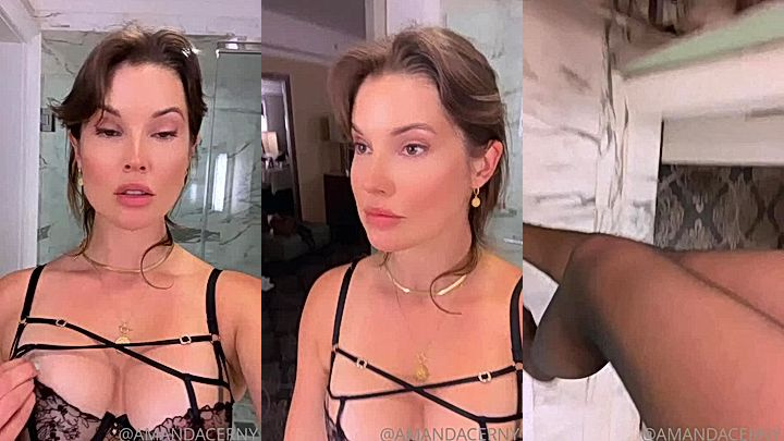 Amanda Cerny in her sexy looking lingerie shows off her amazing body