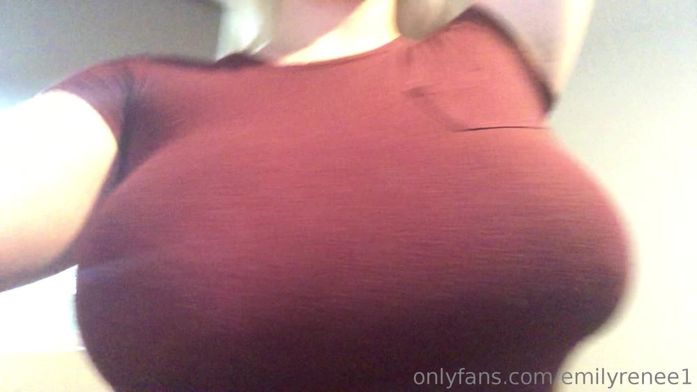 sexy onlyfans model  Pawgemily rubs big bouncy tits and her booty